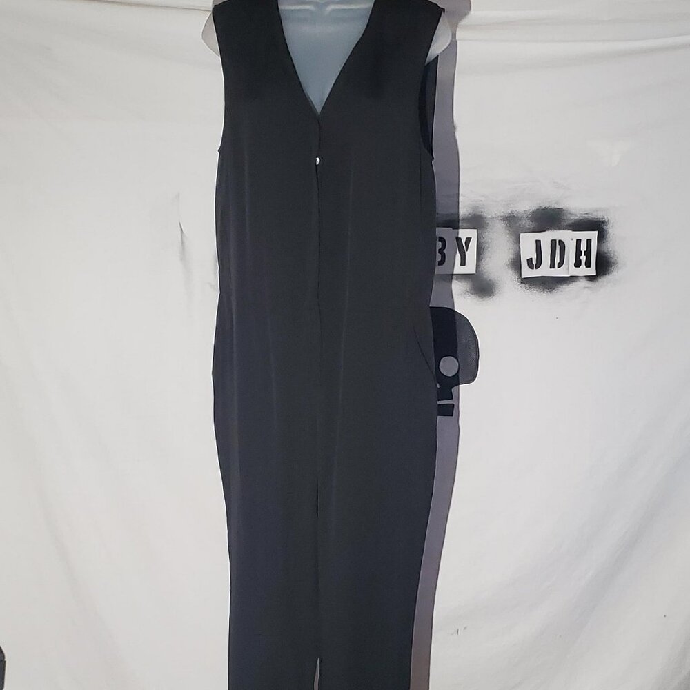 Theory Sibby Black Silk Sleeveless Pant Romper Sz 6 -Shipping incl